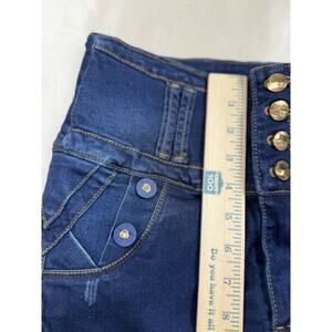 Tummy Control Colombian Jeans Butt Lift‎ Size 14 Multi-Button Skinny